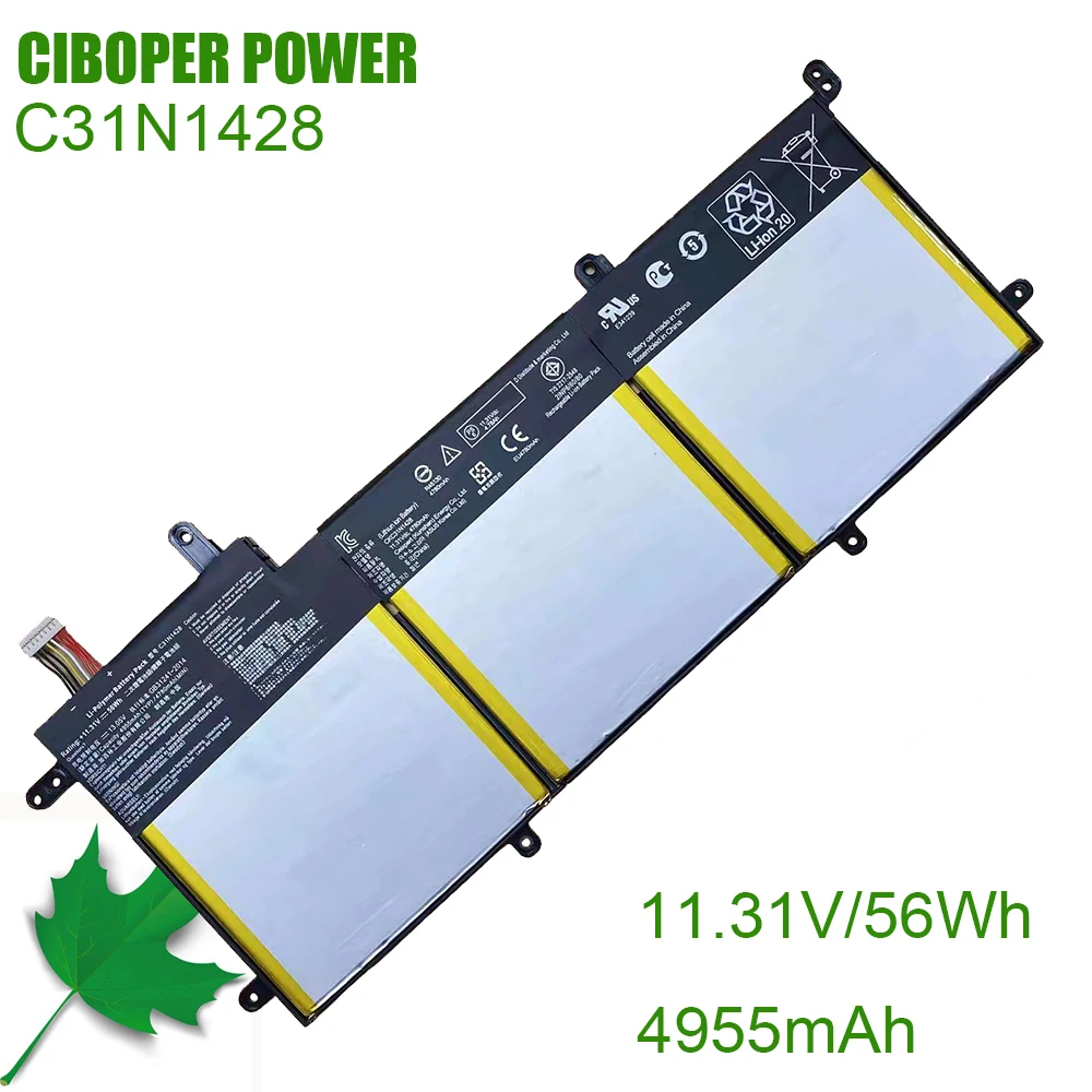 CP Laptop Battery C31N1428 11.31V/56WH/4955MAH For Zenbook UX305L UX305LA UX305UA Series Notebook