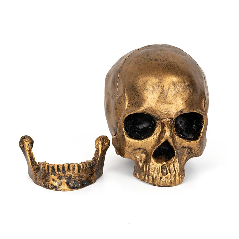

Medical Model Resin Halloween Prop Home Decoration Antique Bronze Animal Skull