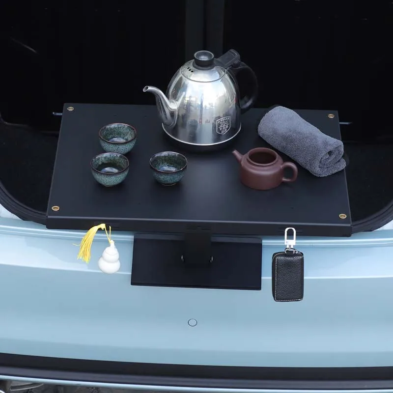 

For Fiat 500 2009-25 Rear Boot Trunk Bumper Lock Buckle Camping Working Table tailgate lock expansion small table board suitcase