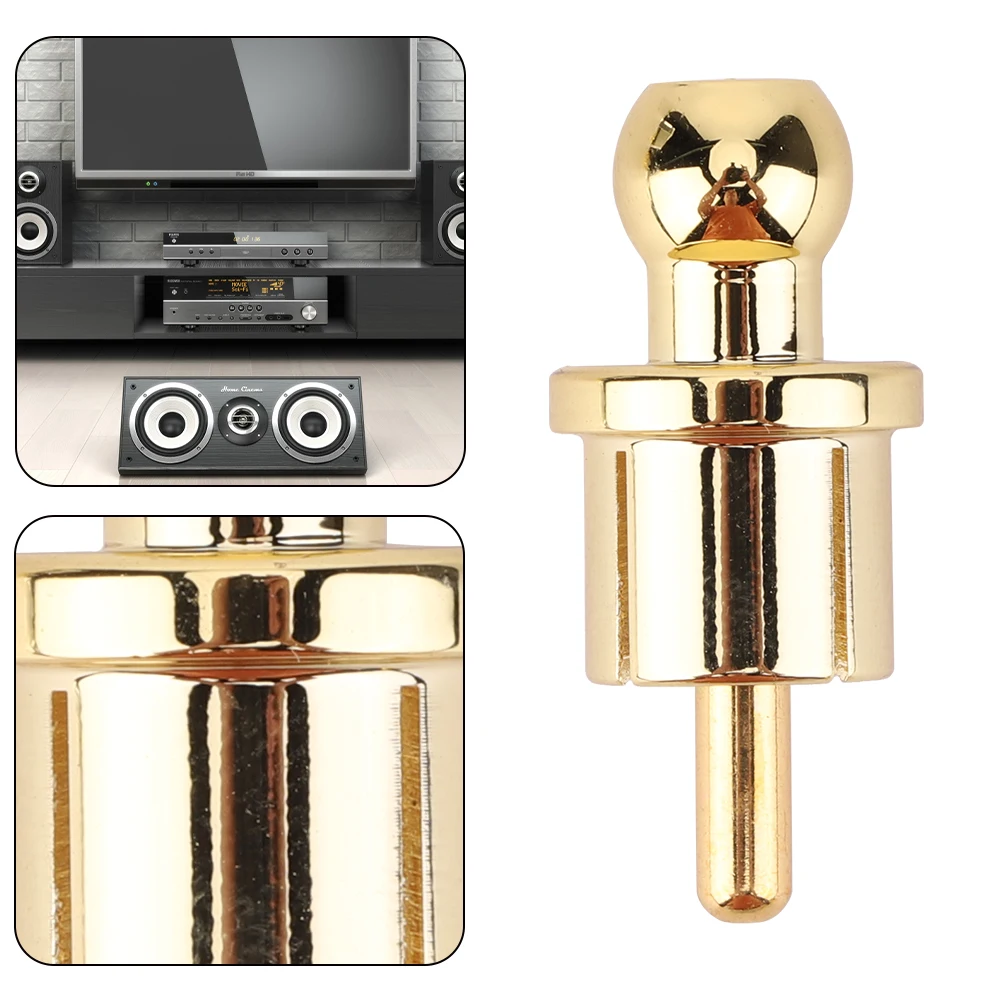 

1/8 Pcs Gold/Rhodium Plated Dust Protector RCA Shorting Plugs RCA Male Plugs RCA Dust Caps for Audio Speaker Subwoofer Amplifier