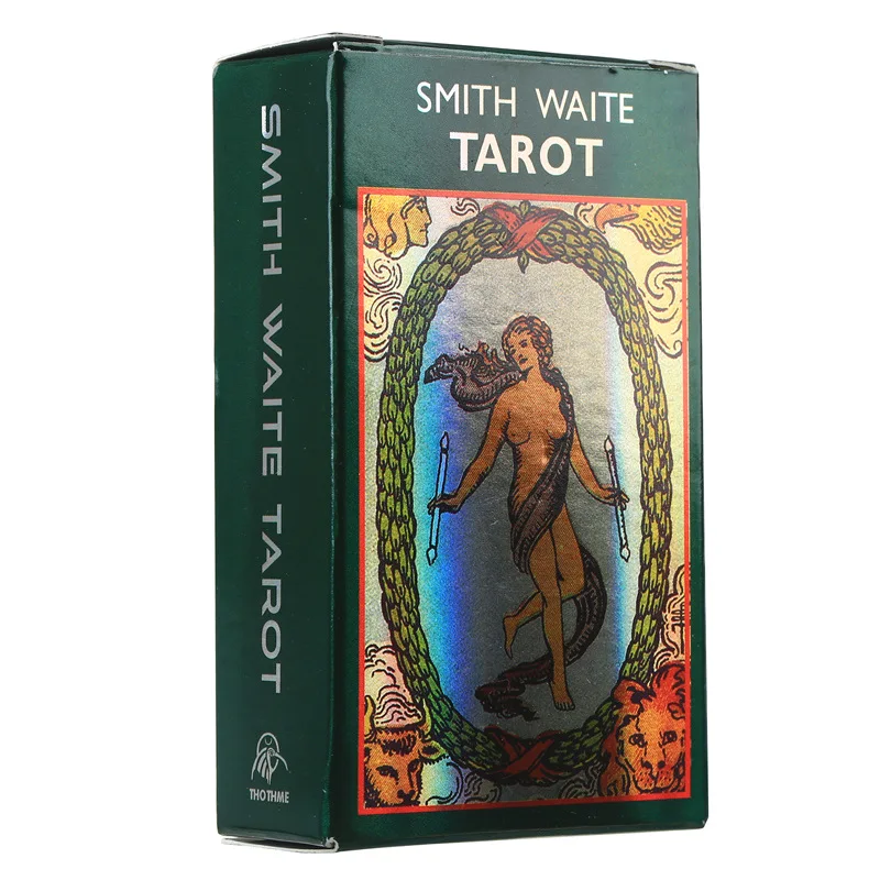 Hot Sale Holographic Witches Tarot Cards Laser Thin Film Divination Fate Forecasting Prophecy Rider Waite Card Games Toys Gifts