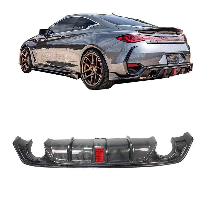 

High quality honeycomb carbon fiber rear diffuser for Infiniti Q60