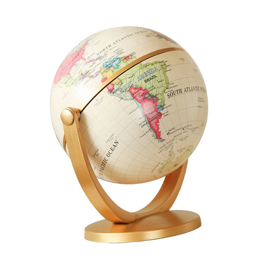 Kids Educational Toy Detailed World Globe Colorful Home Decoration Ornament for Bedroom or School Desk