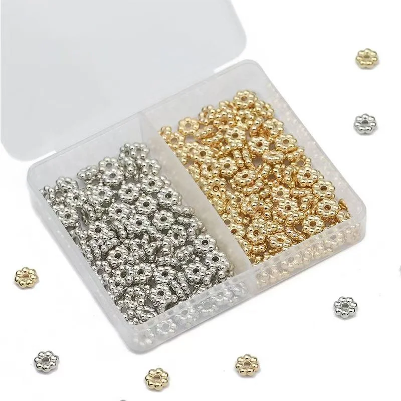 200PCS Gold/Silver Plated Spacer Loose Beads Set
