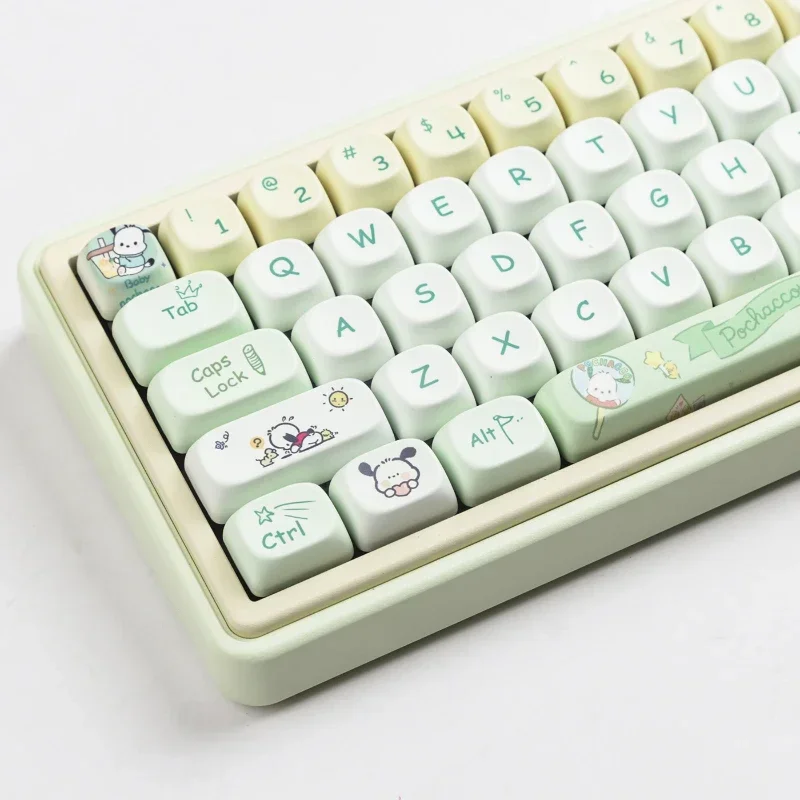 sanrio pachacco keycaps 144 teclas pbt keycaps moa perfil keycap sublimacao de tinta teclado mecanico keycap para mx switch gk75 01