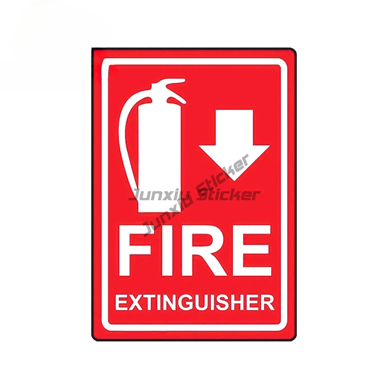 

Fire Extinguisher Sign Car Stickers and Decals Creativite Occlusion Scratch Motorcycle Car Styling