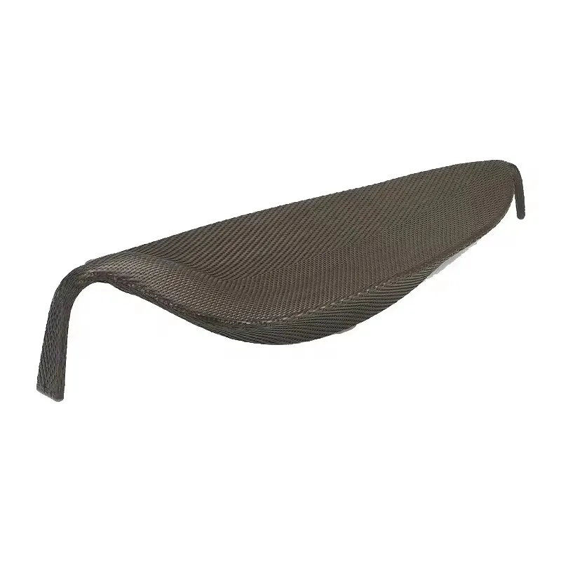 Nordic Style Unique Leaf Aluminum Frame PE Rattan Leisure Sun Bed Chaise Loungers for Outdoor Beach Hotel Pool Chair