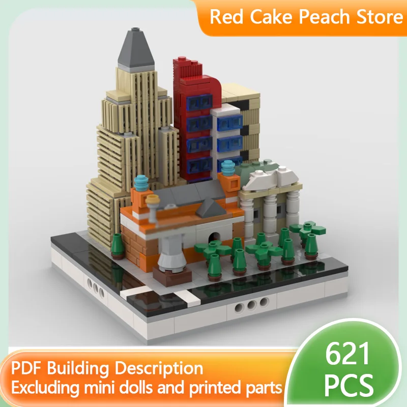

City Street View Model MOC Building Bricks City New York Hotel Modular Technology Children Holiday Gifts Assemble Toys Suit