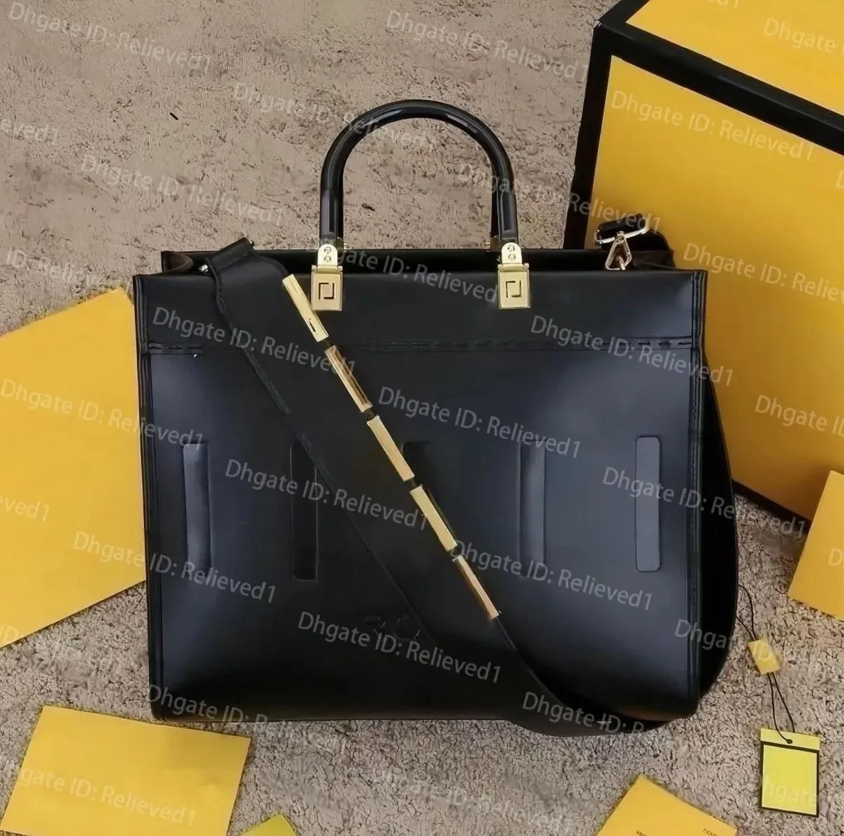 

5A Designer Large Capacity Tote Shopping Bag Sunshine Bags Vintage Designer bag Totes Shoulder Handbag Purses Women Leather Gold