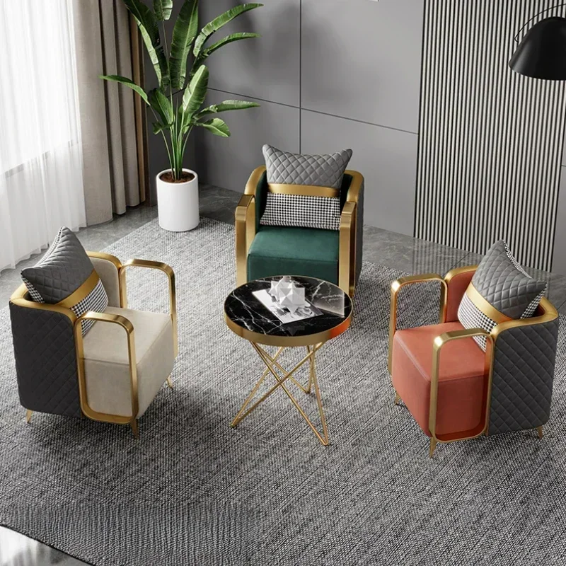 Living Room Single Sofa Dining Chair Victoria Relax Armchair Voven Upholstered Replacement Chairs Booster Nordic Floor Furniture view 3