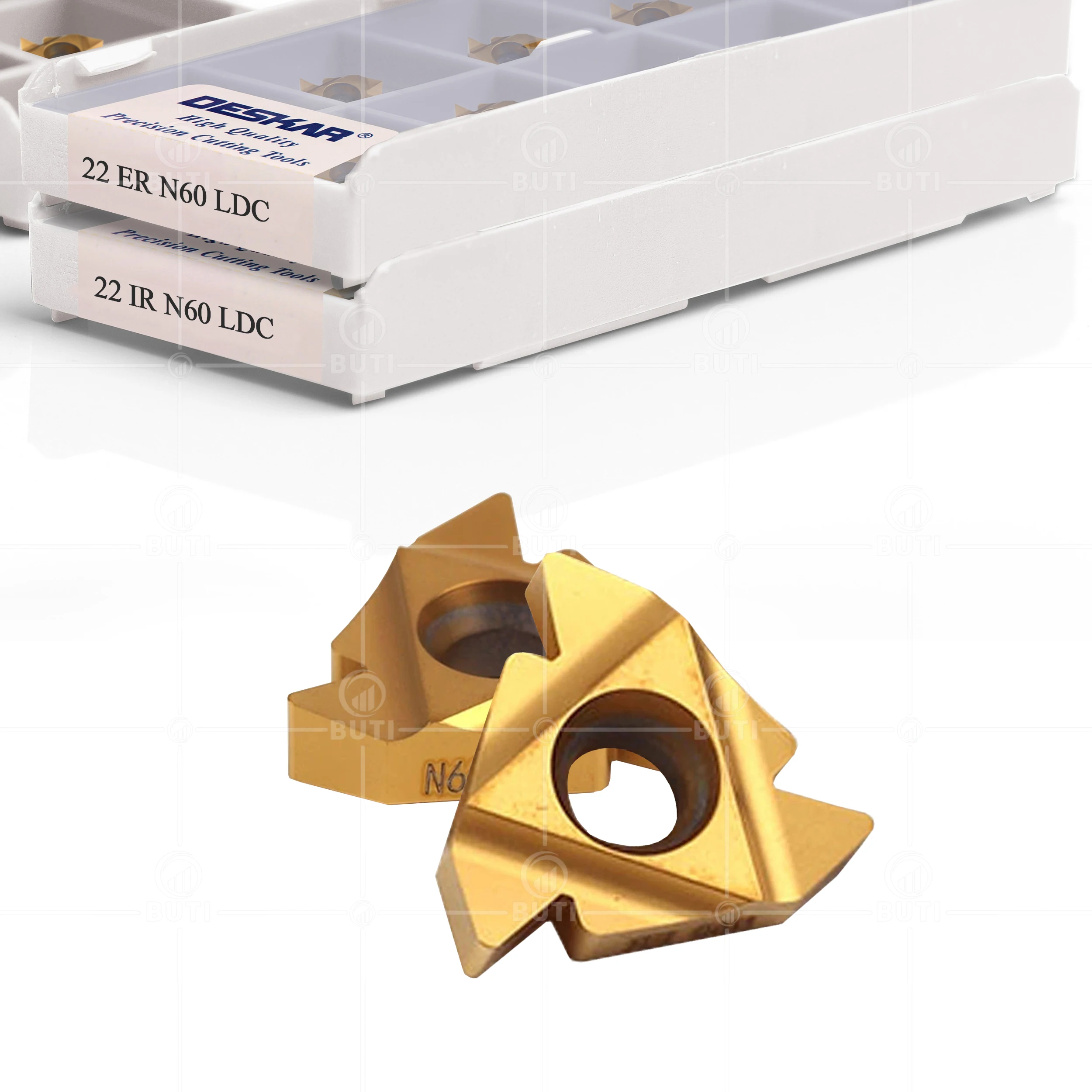 Imagem -03 - Deskar 100 Original 22er 22ir N55 N60 Lda Ldc Tornos Cnc Rosqueamento Ferramentas de Torneamento Inserções de Carboneto para Aço e Aço Inoxidável