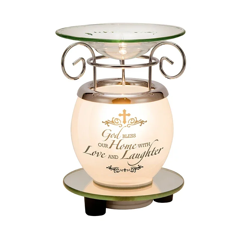 

God Bless Our Home Fragrance Oil Warmer Lamp Electric Candle Wax Melt