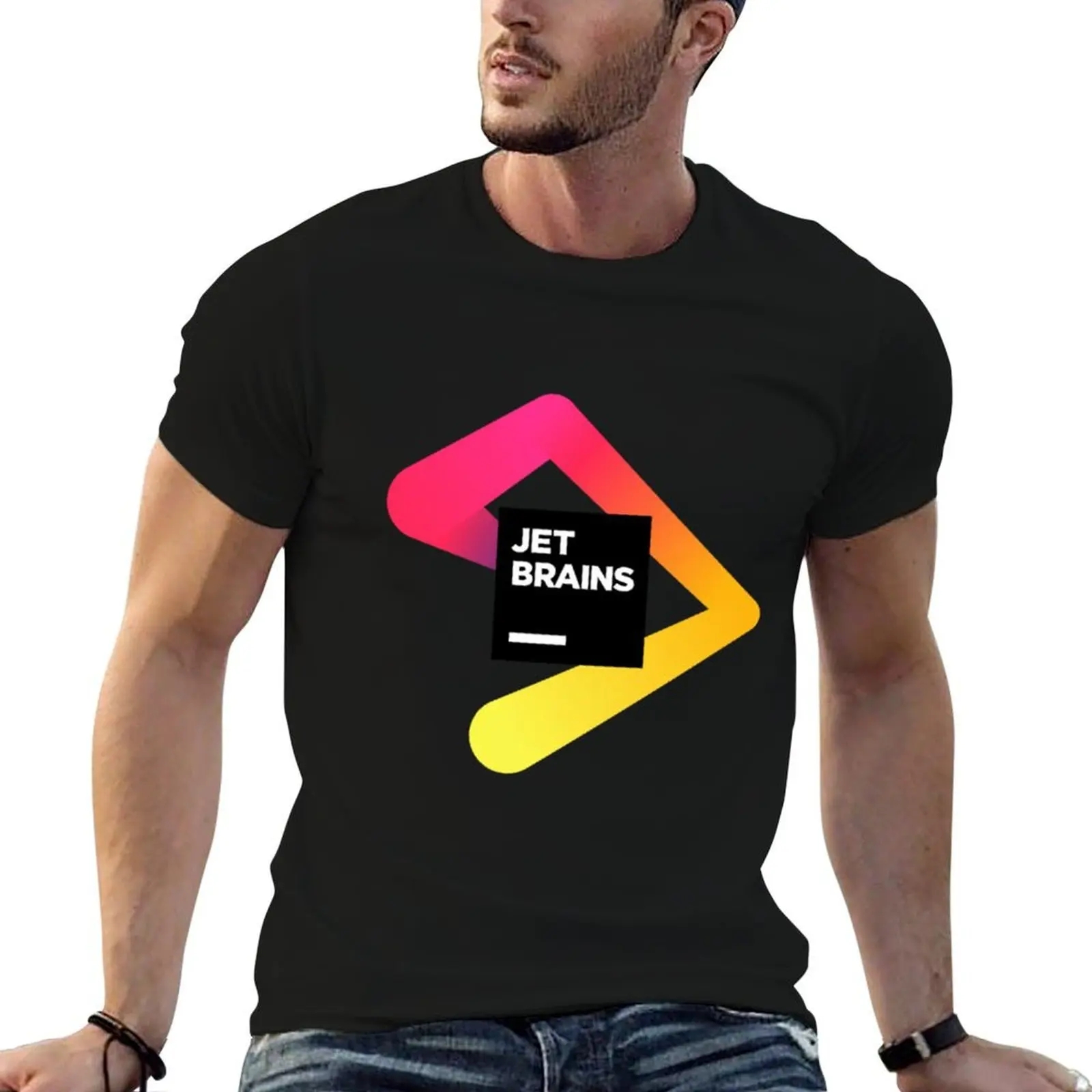 JetBrains الشعار الرئيسي 2021 - تي شيرت إصدار وضع الضوء تي شيرت مطبوع حسب الطلب تي شيرت رجالي للرجال تي شيرت #4