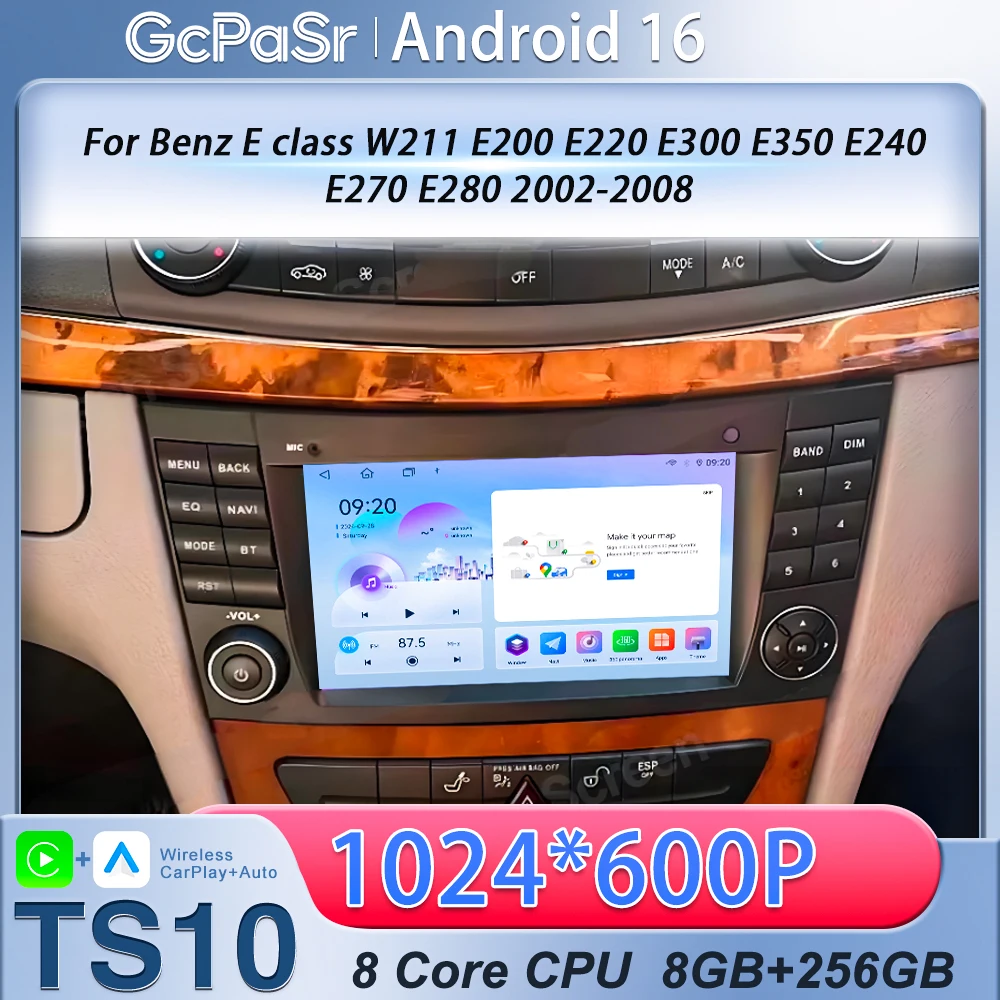 Car Radio GPS Player For Mercedes Benz E-class W211 E200 E220 E300 E350 E240 E270 E280 W219 7