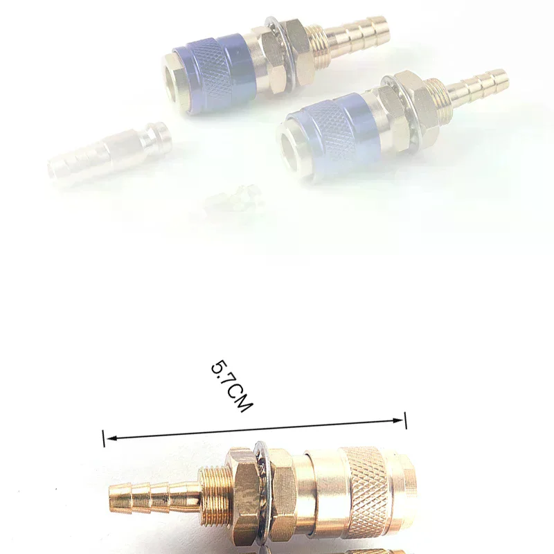 Water Cooled Gas Adapter Quick Connector For TIG/MIG Welding Torch Plug M6/M8