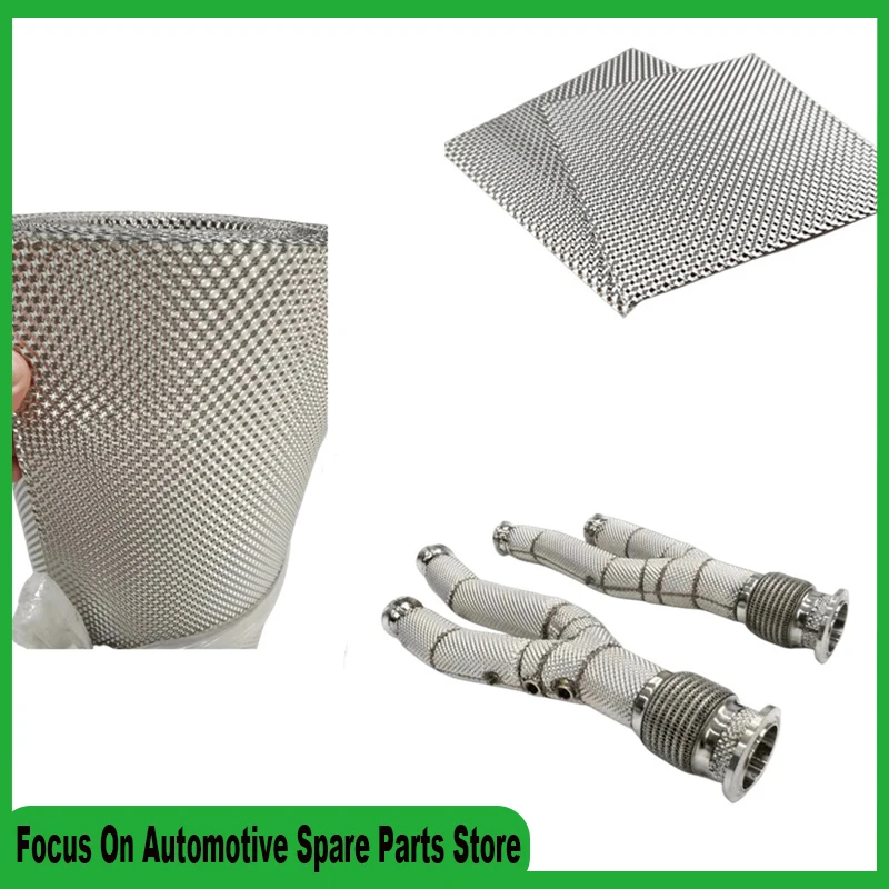 

Car & Motorcycle Heat Shield 0.12MM Plate Stainless Steel Embossed Heat Resistant Insulation Mat For Exhaust Pipe Turbo Manifold
