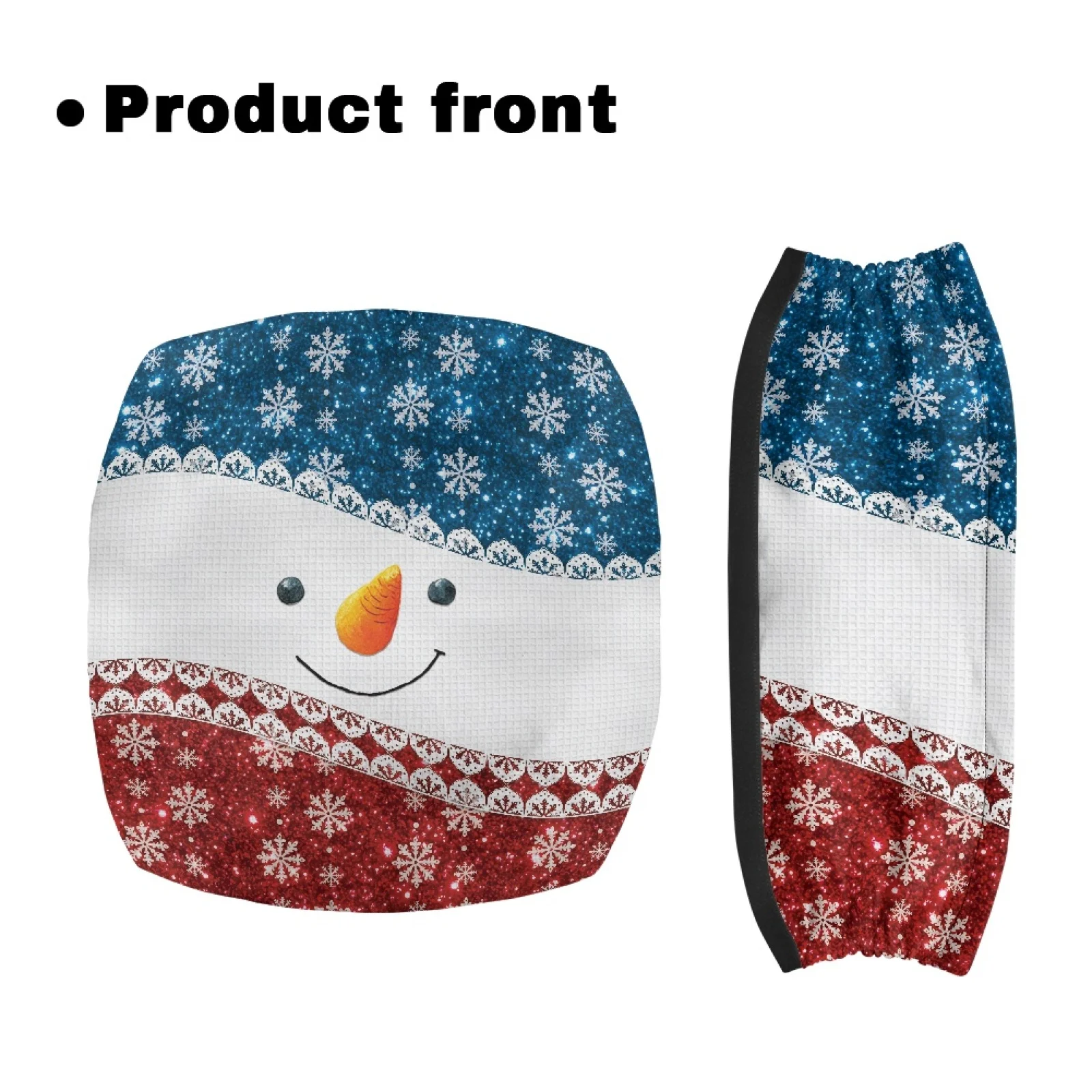 Coloranimal Snowman Snowflake 2 Pcs Walker Seat Cover Dirt-Resistant Seat and Backrest Covers for Women Friends