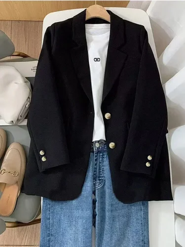 Imagen 2 del producto Blazer mujer PRIMAVERA/otoño nueva moda coreana abrigos Oficina señora prendas de vestir exteriores ropa de mujer joven elegante Blazers