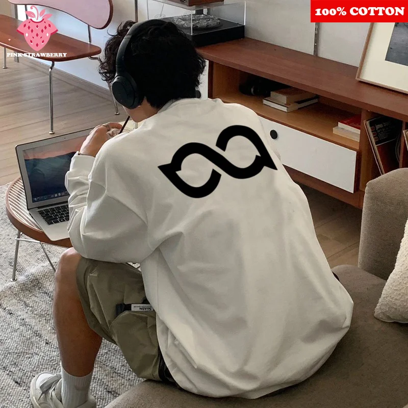 

American Street Letter Print T-shirt Men Autumn 2025 New 100% Cotton o-neck Casual Long sleeves T-shirt Top Y2k Male clothing