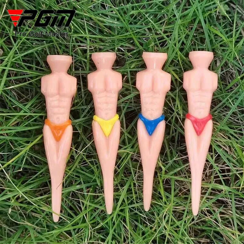 Golf Tees 10pcs Random Color Muscle Male Bikini Model Fitness Creative Tee GKS002