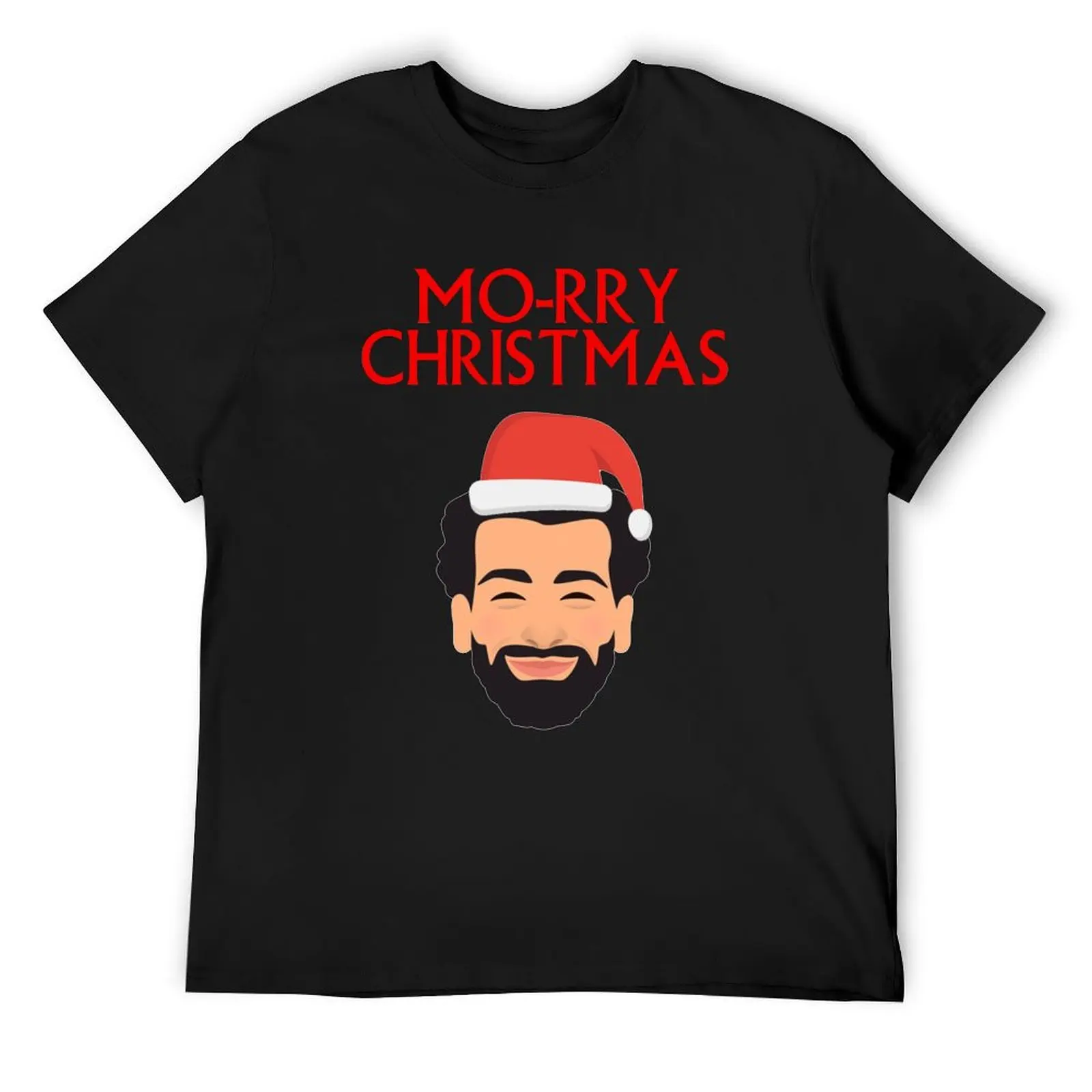 تي شيرت Merry Christmas Liverpool FC Mo Salah تي شيرت كبير الحجم برسومات للرجال