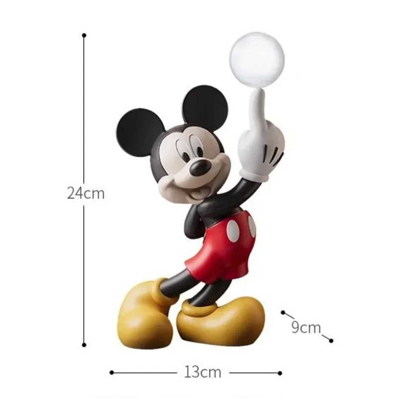 

24cm Disney Mickey Mouse Creative Decor Holding Crystal Ball Mickey Cartoon Sculpture Desktop Ornaments Home Brithday Gifts