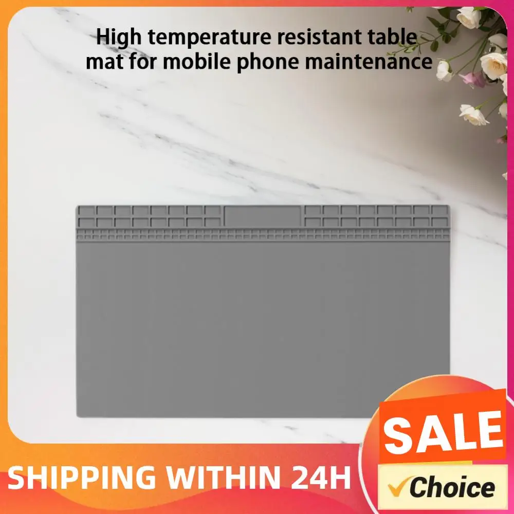 

Силиконовый ремонтный коврик, термостойкий рабочий коврик 70*40 см, коврик для пайки, для термофена, для ремонта электроники, телефонов, ноутбуков, часов