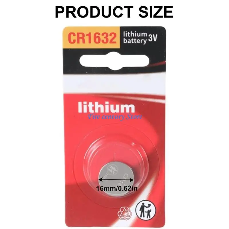 Metal CR1632 Coin Cell Battery 3V Lithium Batteries CR1632 Button Cell for Toy, Remote Controls, Electronic Devices