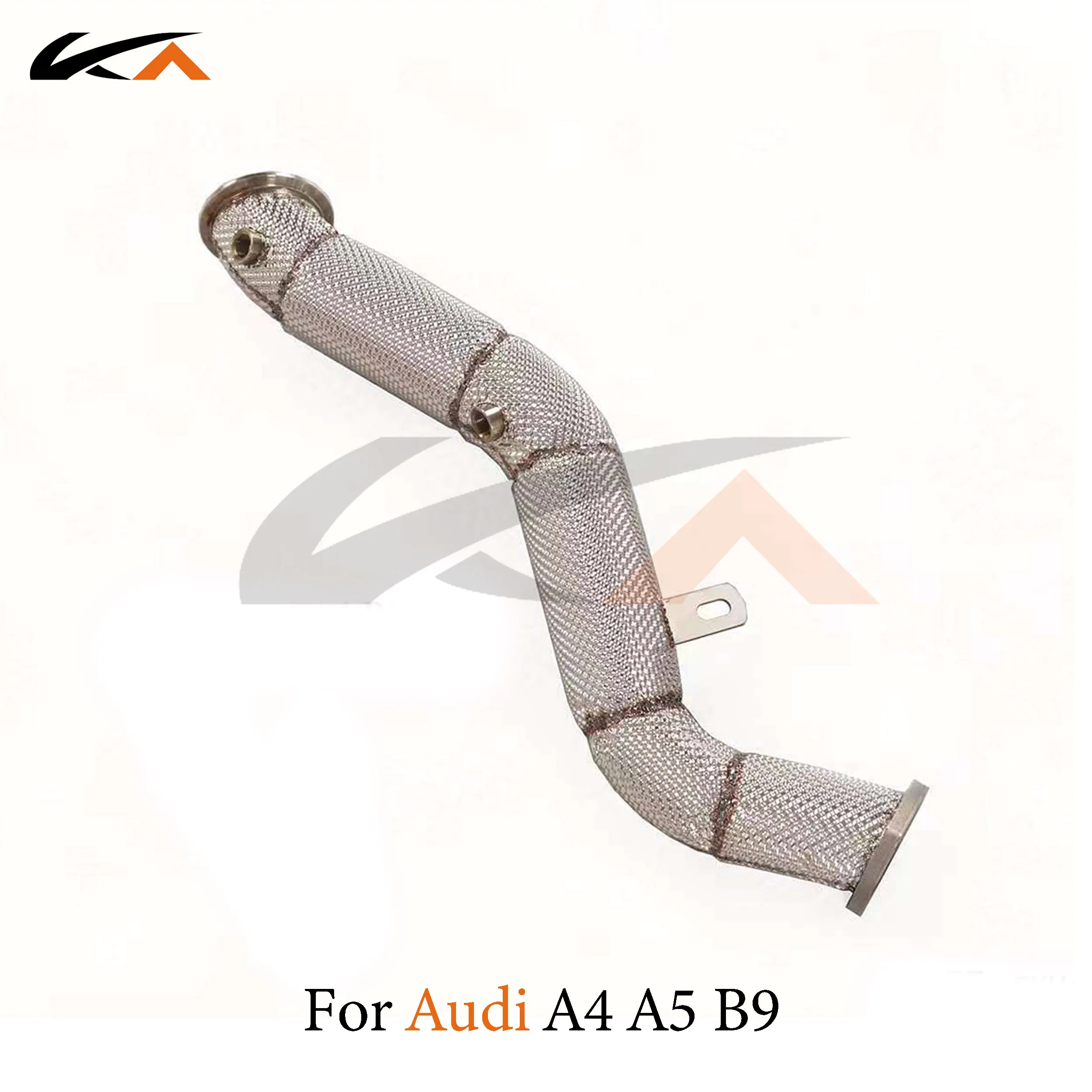 

KA Tuning downpipe exhaust steel headers for Audi A4 B9 1.4T downpipe performance heat shield catalysis