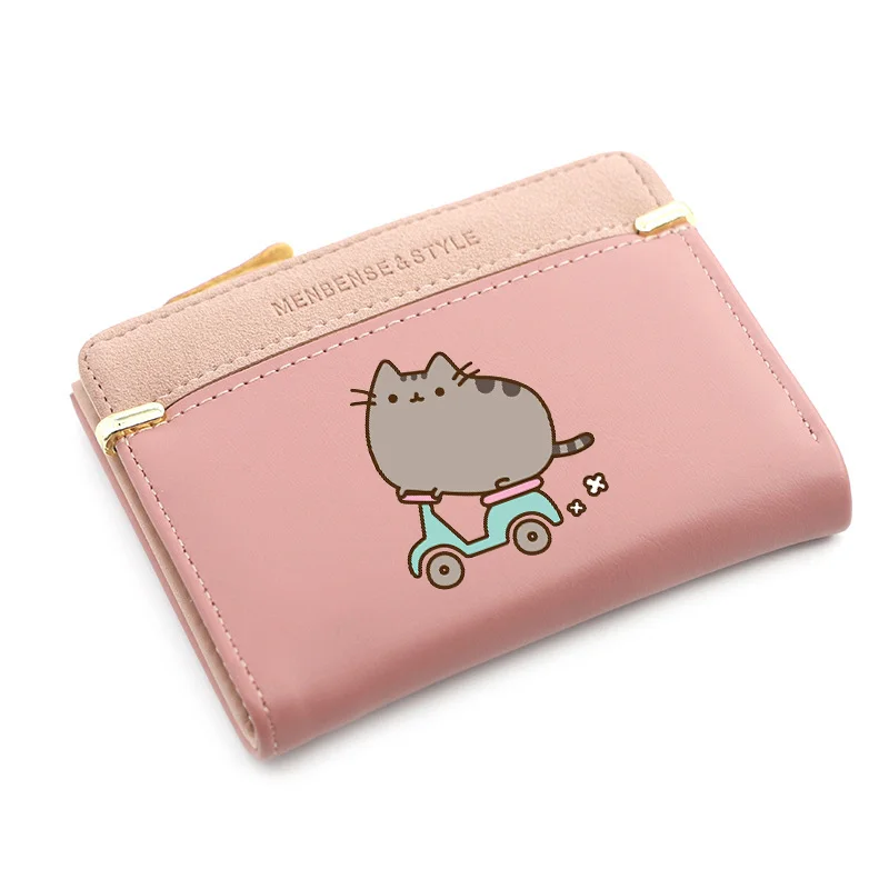 Pusheen Women\'s Wallet Anime Short Wallets Cute PU Leather Coin Purse Multifunctional Card Holder Slim Clutch Bags Birthday Gift