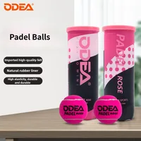 Pelotas de padel ODEA rosa, pelotas de tenis de entrenamiento duraderas de alto rebote, selladas al vacío para partidos competitivos
