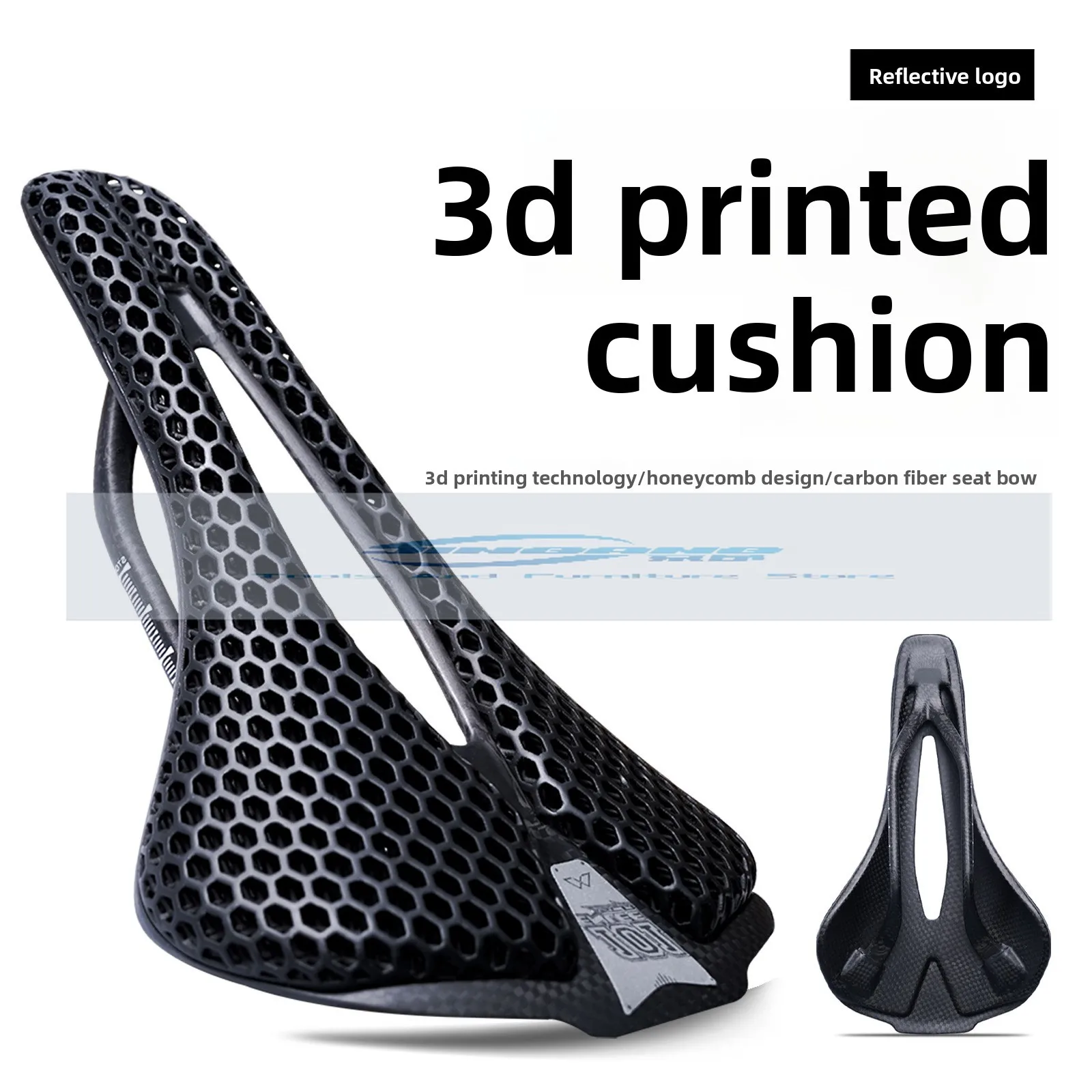 

Bicycle Seat Cushion, Bicycle 3D Technology Printing, Carbon Fiber Road Mountain Bike, Honeycomb Saddle Cushion