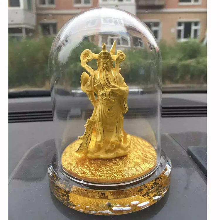 HOME OFFICE SHOP CAR TOP Efficacious Mascot GOOD LUCK  God of wealth gold GUAN GONG gilding Buddha FENG SHUI ART statue