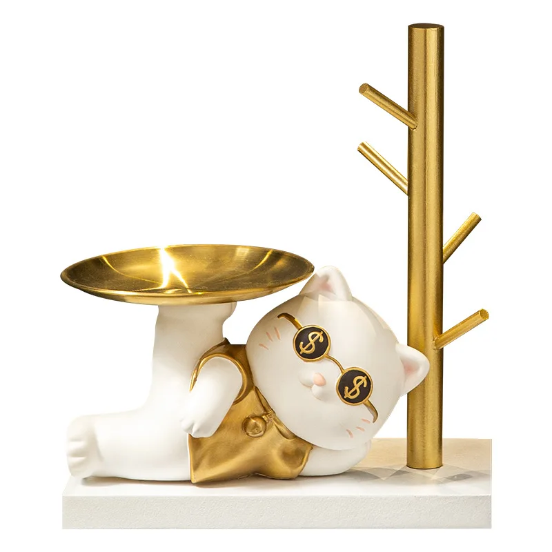 

Luckcat. Entrance Key Storage Ornaments. Modern Luxury Living Room Decoration. Housewarming New House Wine Cabinet Decorations