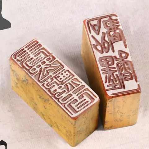 중국 서예 그림, Yinshou Zhang, 고대 석재 마감 우표, Sean Zhang 인감, 사용자 정의 이름 지원, 15x40mm