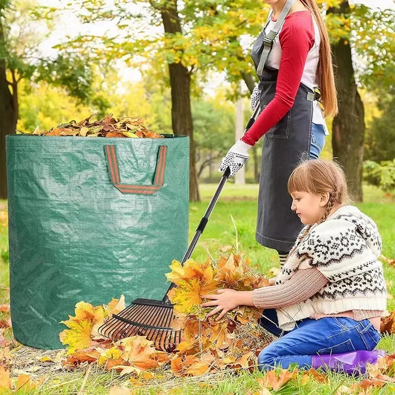 5Pack 72 Gallons Garden Waste Bag With Handles,Lawn Pool Heavy Duty Waste Bag For Loading Leaf,Yard Waste(H30in X D26in) Durable