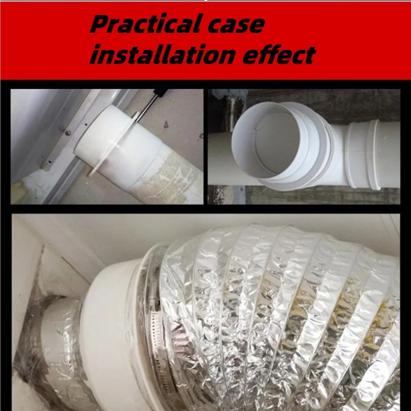 Round Pipe Check Valve Air Duct Check Ventilation Device Durable Exhaust Fan Hose Proof Ventilating Grill Kitchen Accessories