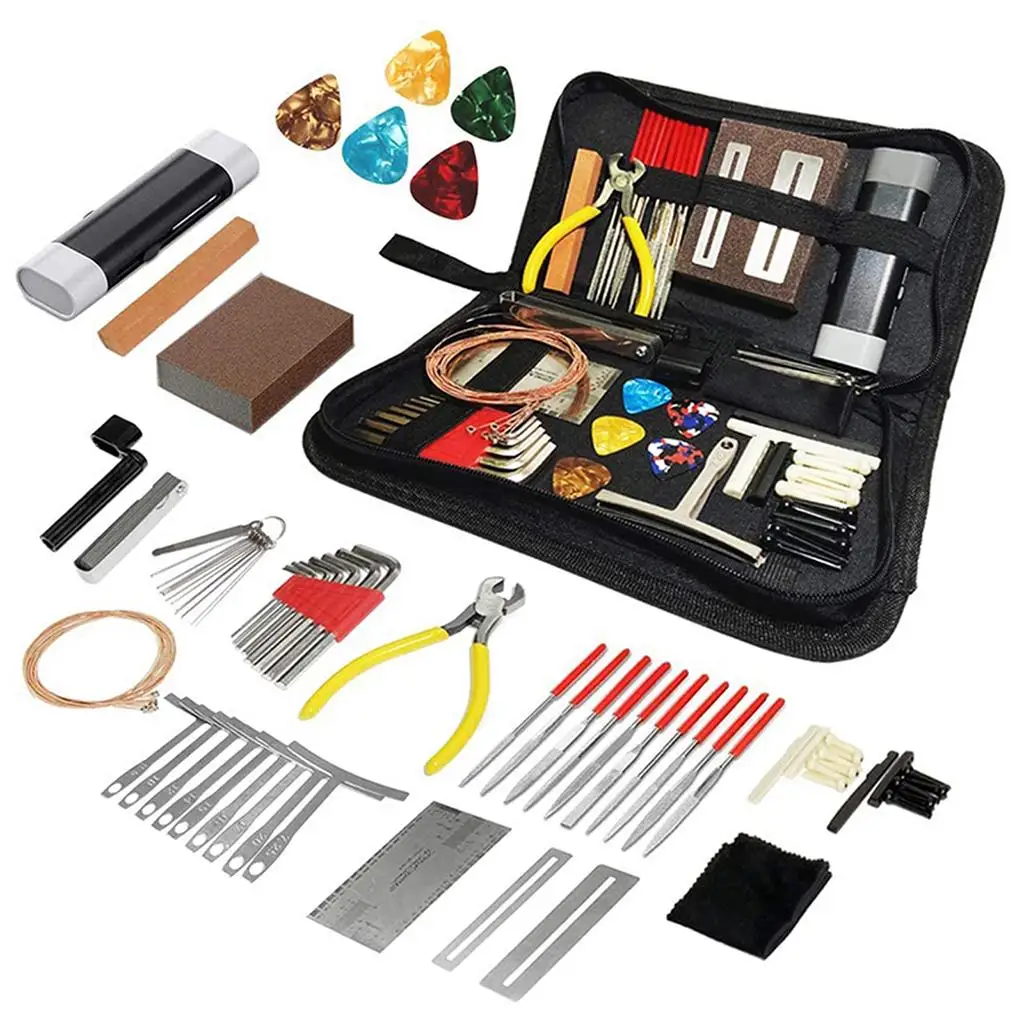 72pcs Portable Guitar Repair Tools Kit Maintenance Luthier Tools Accessories