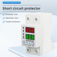 Voltage Protecto 220V 40A 63A Adjustable Din Rail Dual Display Over Under Voltage Relay 220V Surge Protection Device