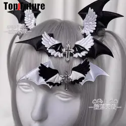 Y2K girl Harajuku Gothic Original Subculture wings Punk Bows Lace Hair Accessories Hair clips pins Hairpin Barrettes