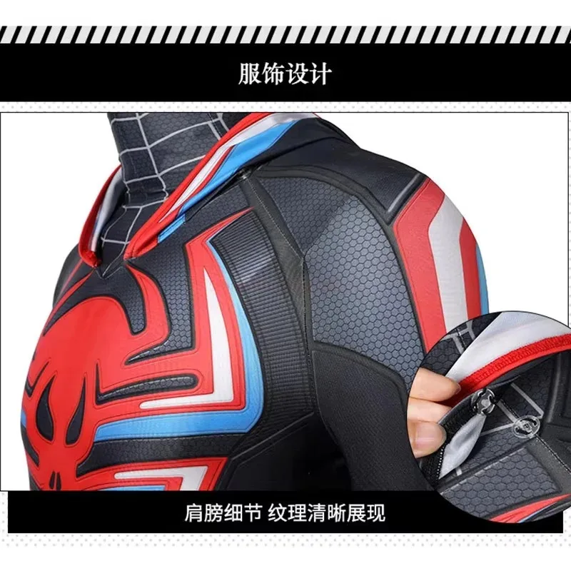 لعبة PS5 الرجل العنكبوت تأثيري حلي مايلز موراليس 2099 بذلة هالوين كوميك كون الدعائم ارتداءها الملابس الملتصقة X-Mas هدية #6