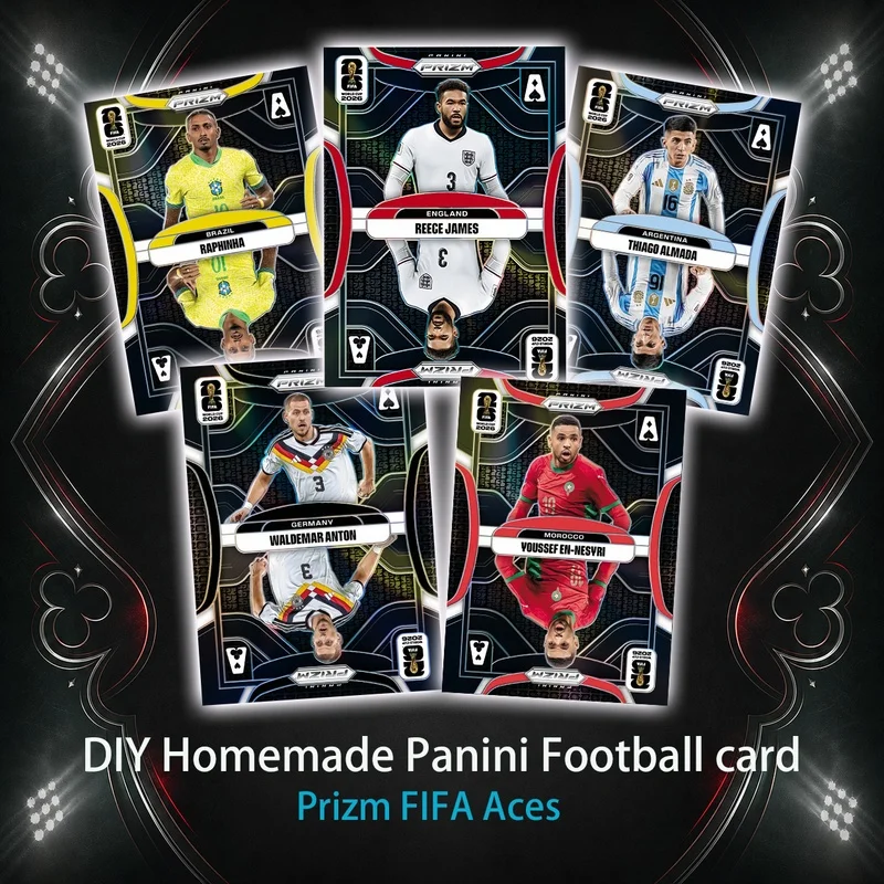 DIY Football Collectible Cards Panini 2026 FIFA Cristiano Ronaldo Messi Mbappé Haaland Neymar YAMAL Jude Bellingham gift  Easter view 3