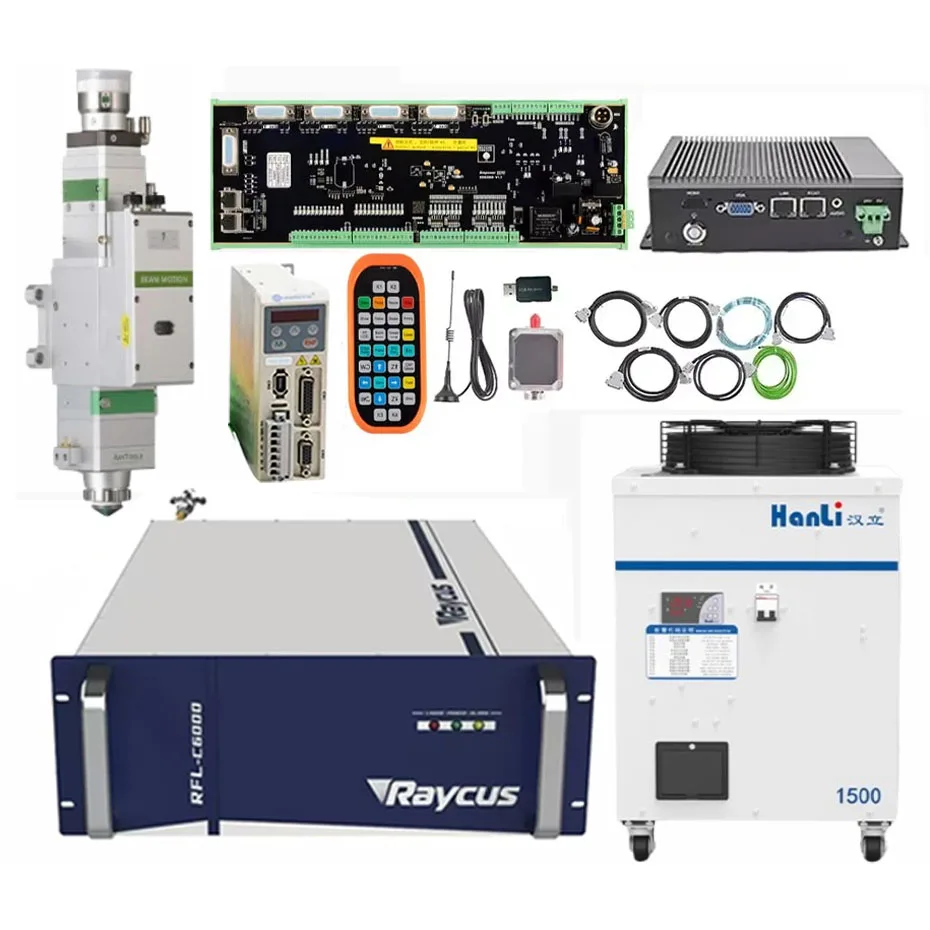Raytools laser source 1500W2000W/3000W/6000W fiber laser system XC3000S laser cutting head BM110 chiller HL-1500/ HL-2000