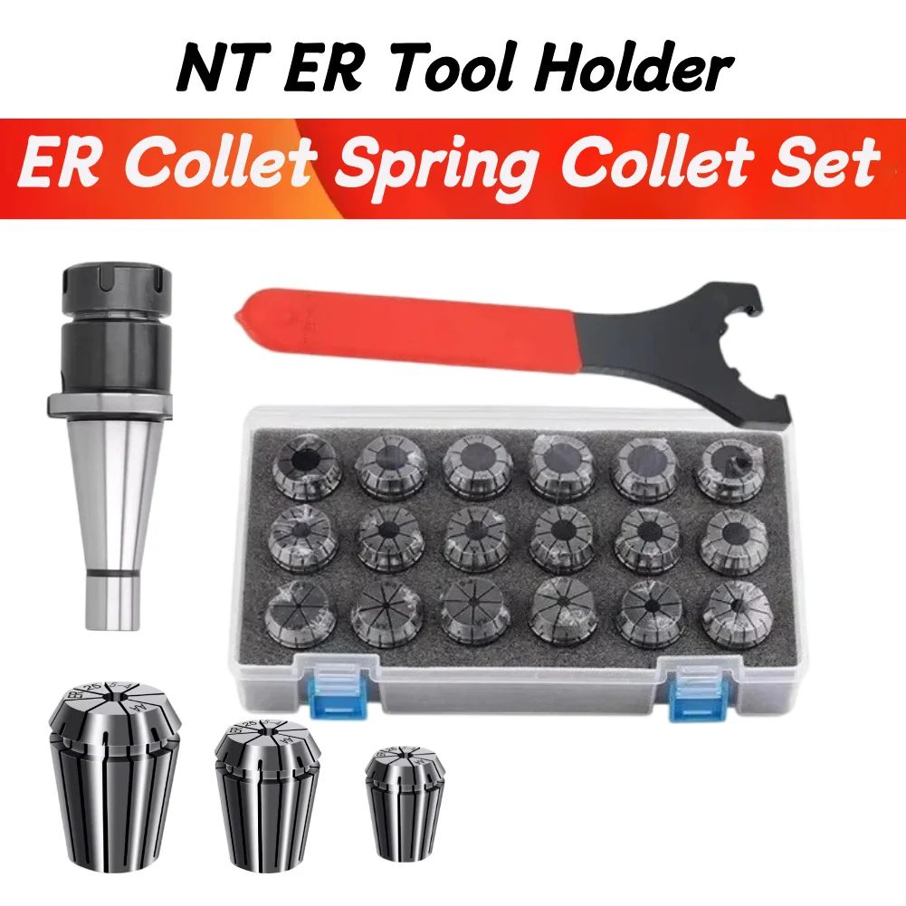

NT30 ER20 ER40 NT40 ER16 ER25 ER32 CNC Milling Machine Spindle Tool Holder, ER16 ER20 ER25 ER32 ER40 Collet Spring Collet Set