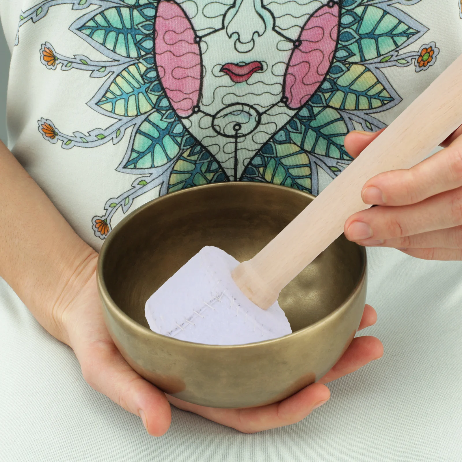 

1Pcs Singing Bowl Striker Mallet Practical Portable Premium Multi-Functional Gong Striker Meditation Mallet Singing Bowl Supply