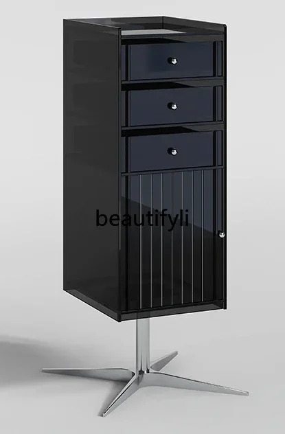 LXAcrylic rotating bookcase storage side cabinet modern minimalist creative medieval storage fileSSS