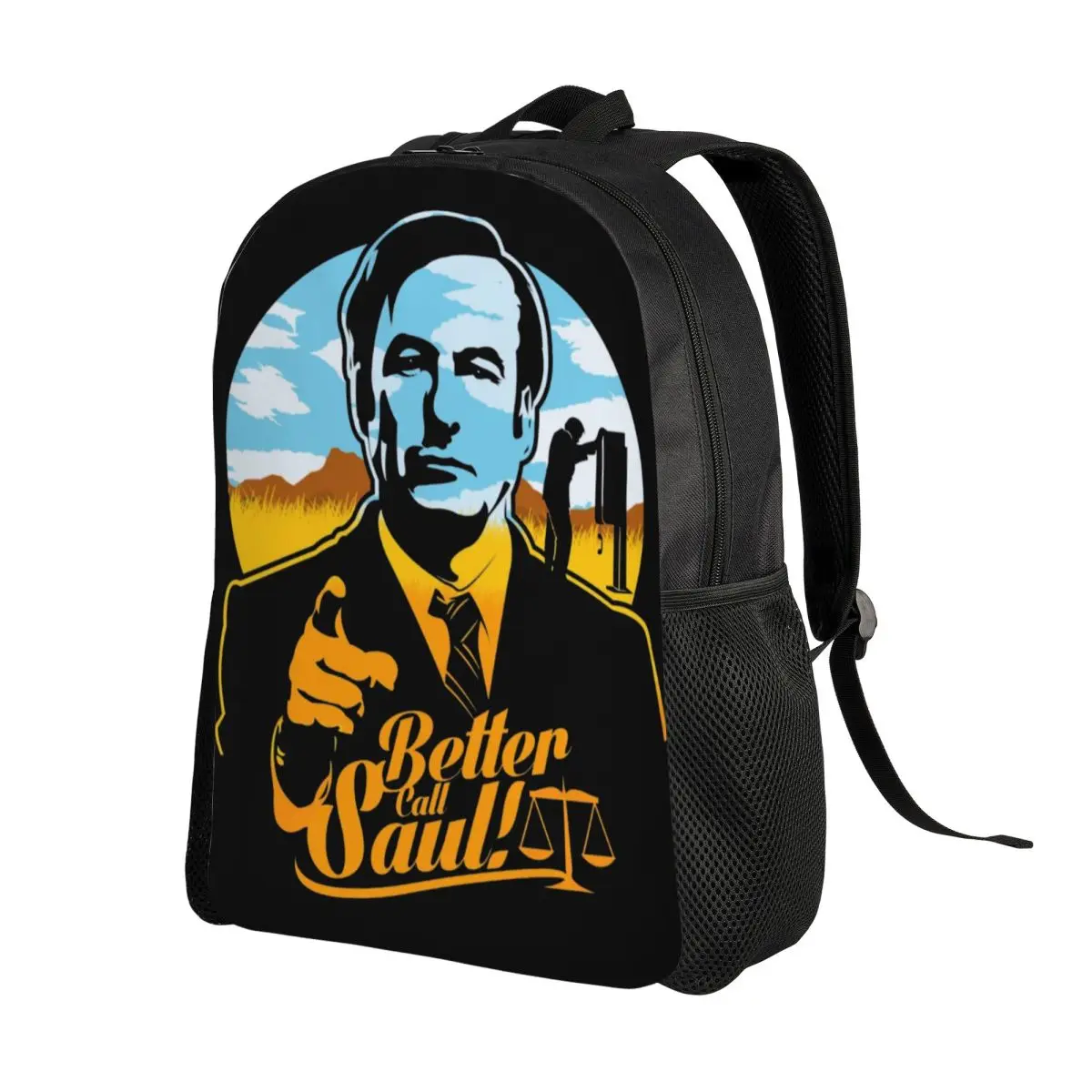 3D Printing Heisenberg Breaking Bad Backpacks for Better Call Saul School College Travel Bags Men Bookbag Fits 15 Inch Laptop