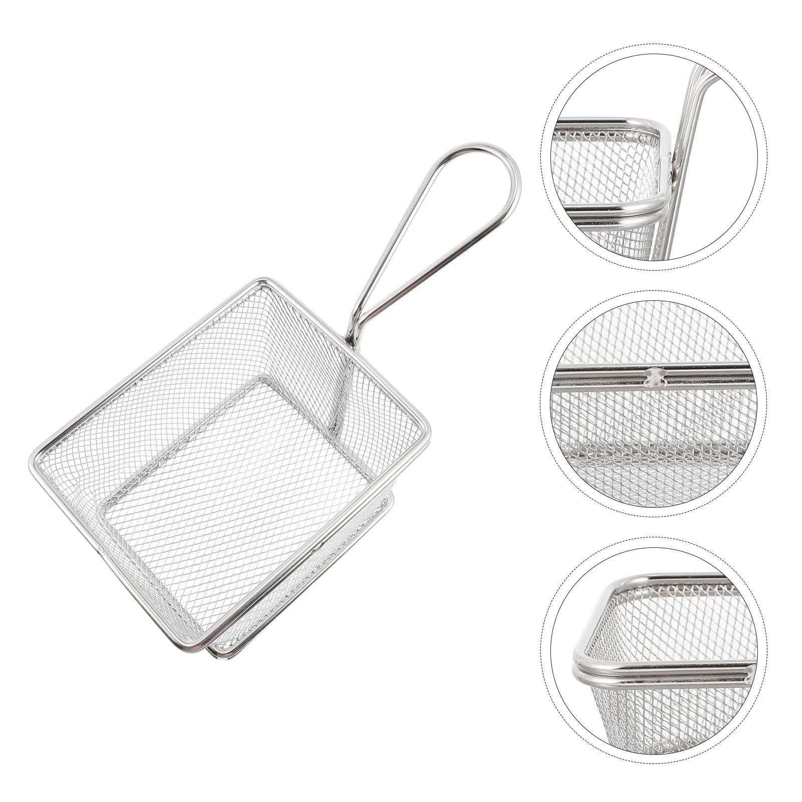 

Stainless Steel Fry Deep Frying Mesh for Potatoes French Fries Chicken Wings Oil Filter Practical Filter Household Kitchen
