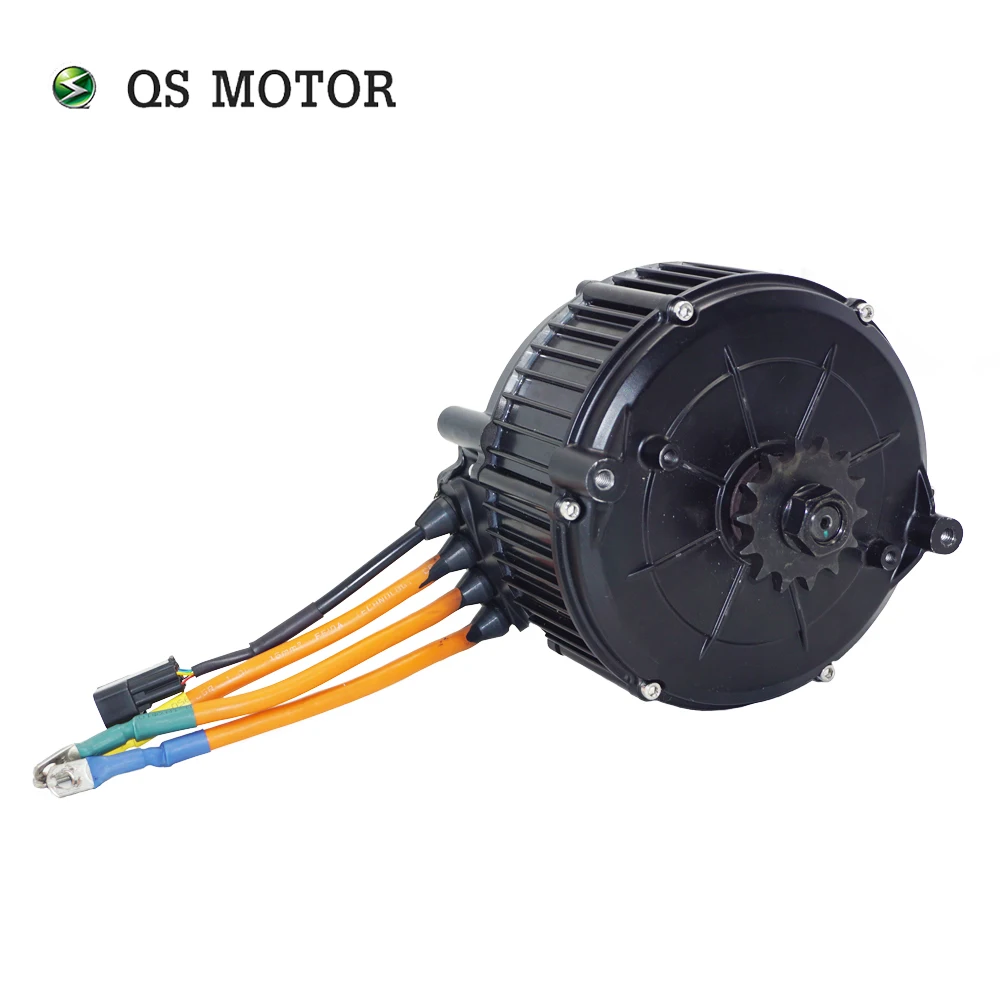 QS MOTOR QS165 V2 5000W 72V 35H PMSM moteur d'entraînement central avec pignon 428 14T pour moto électrique