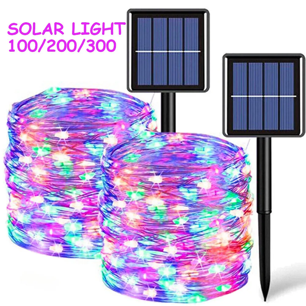 

LED Solar Fairy Lamp Atmosphere Light String Waterproof Outdoor Balcony Garden Courtyard Lights Halloween Christmas Decoration
